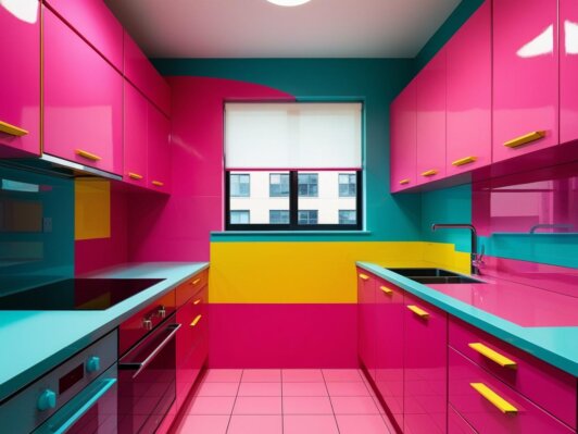 Example apartment kitchen Beispiel Apartment Küche
